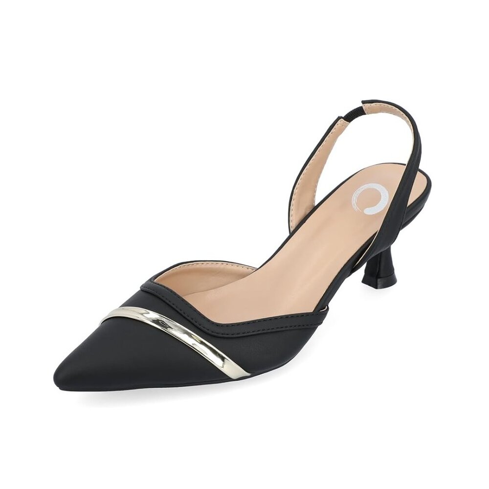 NiB Journee Women's Nellia Pump Evening Heels Black Size 7 W $90 RY1373